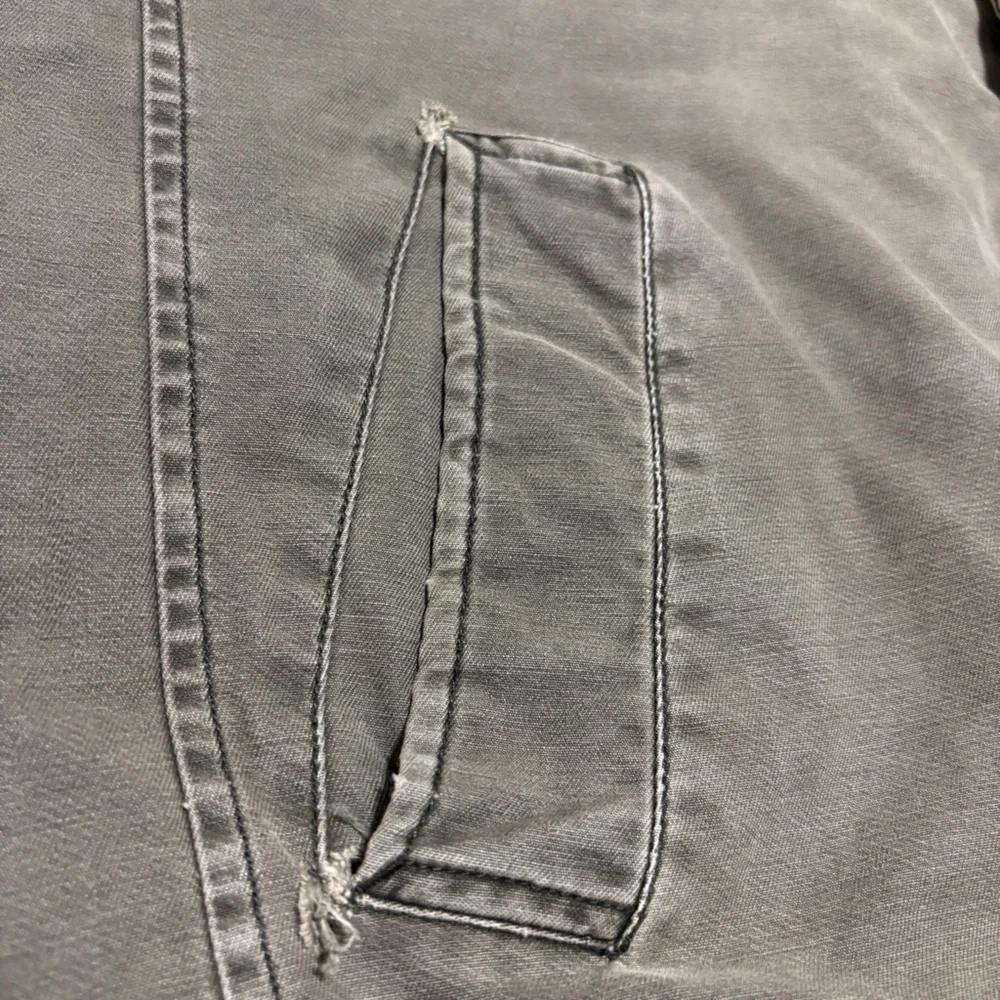 Levi's Men's Brown Quilted Green Military Jacket Zip Button Stand Collar Size L - Picture 12 of 14